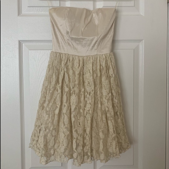 cream semi formal dress